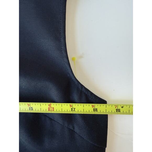 Victoria Beckham Target Black Calla Lily Satin Ruffle Hem Dress Size M - Picture 5 of 6